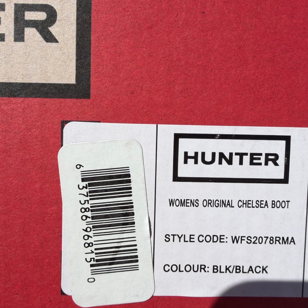 Hunter Rain Boots Chelsea Boot Black Size 10 NEW IN BOX Matte Black Rubber $155 - Picture 4 of 5